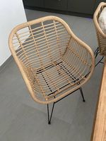2 Polyrattan-Armlehnenstühle