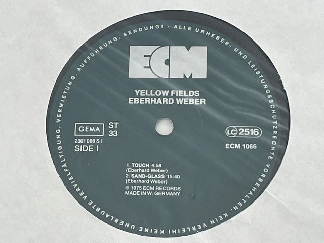 Schallplatten: EBERHARD WEBER: YELLOW FIELDS - ECM 1066 – Neu (gemäss Beschreibung) aus Fahrwangen von Swirl2 2