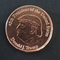 USA 1 Oz .999 Copper, 45th President of the USA