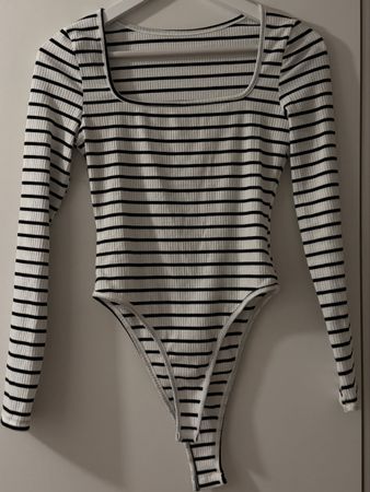Langarmbody, Grösse: XS Tall, gestreift