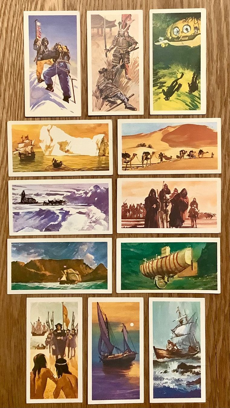 Bücher: 1973 12 Vintage ADVENTURERS & EXPLORERS Sammelbilder England – Gebraucht aus Root von ENGLAND-TREASURES