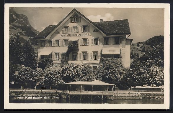 Cartoline postali: AK Gersau, Hotel-Pension Beau Séfour – Usato da Berlin venduto da bartko-reher