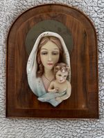 Wandbild Maria mit Kind (42x33 cm)