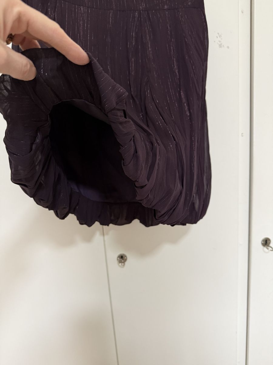 H&M Gonne: H&M Ballonrock Gr. 38 Dunkellila Glitzer elegant – Nuovo (secondo la descrizione) da Zürich venduto da Herbion1 2