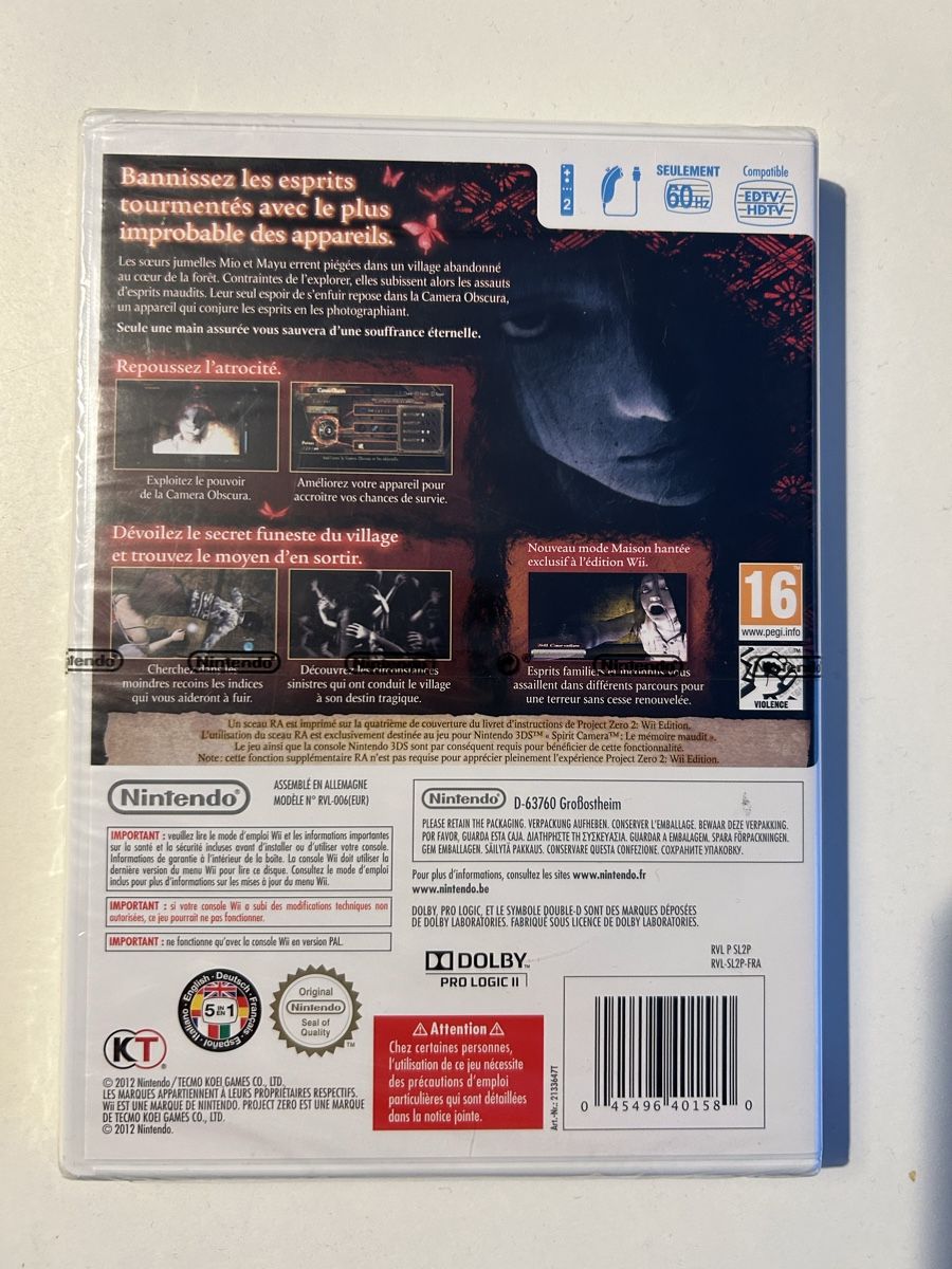 Nintendo Giochi: Project Zero Pal Wii sealed français – Nuovo (secondo la descrizione) da Pully venduto da PongDayOne 2