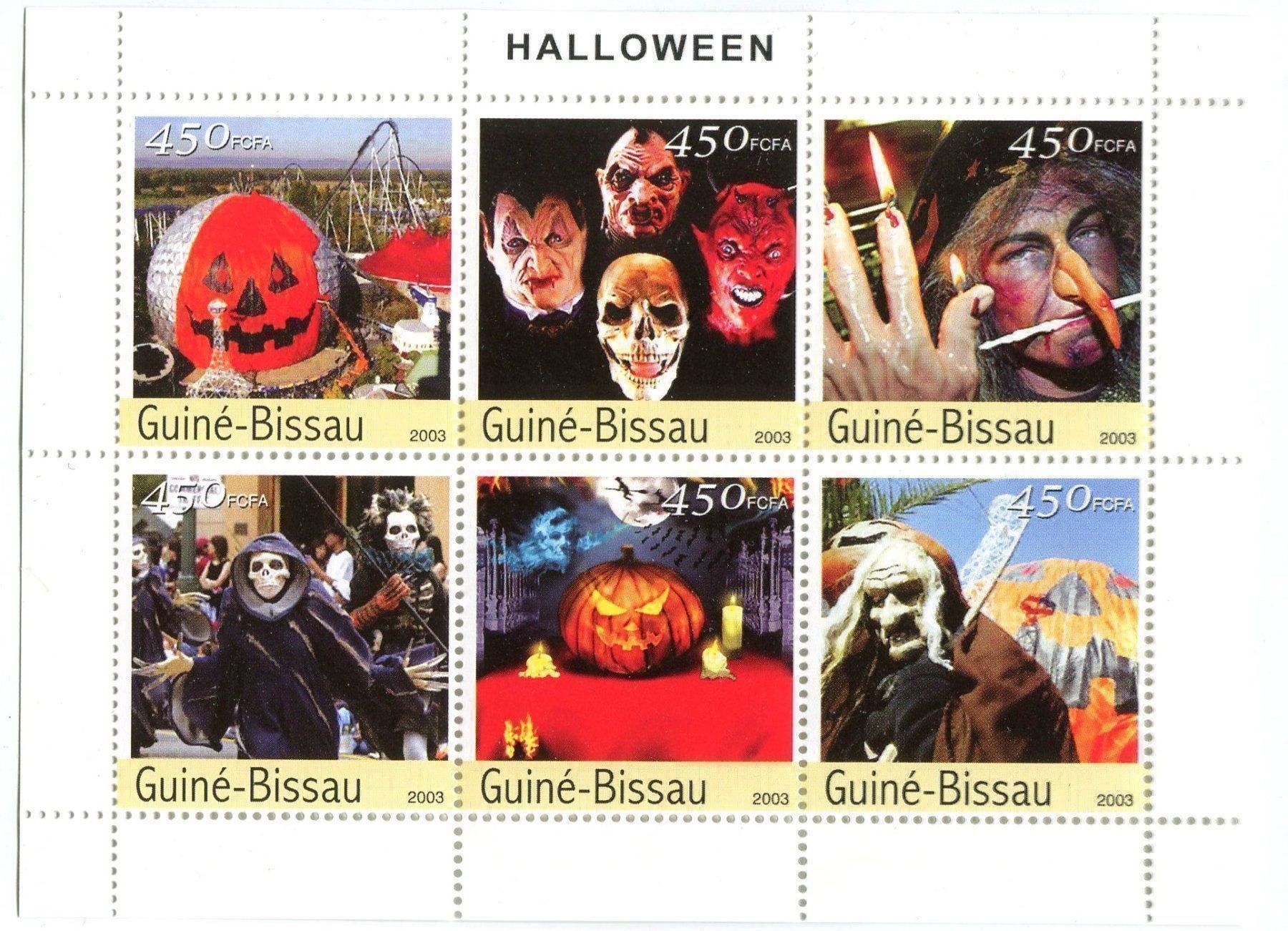 Alle Briefmarken: Block "Halloween". Guinea-Bissau. – Neu und originalverpackt aus Basel von Butsch5