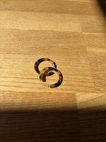 Ohrringe creolen Schildpattmuster Damen Schmuck guter Zustan