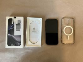 iPhone 16 Pro 128GB Space Black mit Zubehör