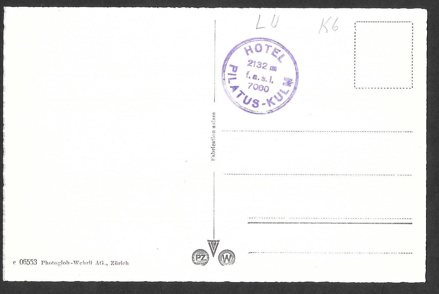 Cartoline postali: Pilatus - Kulm mit Blick auf Luzern – Usato da Olten venduto da clotaldi 1