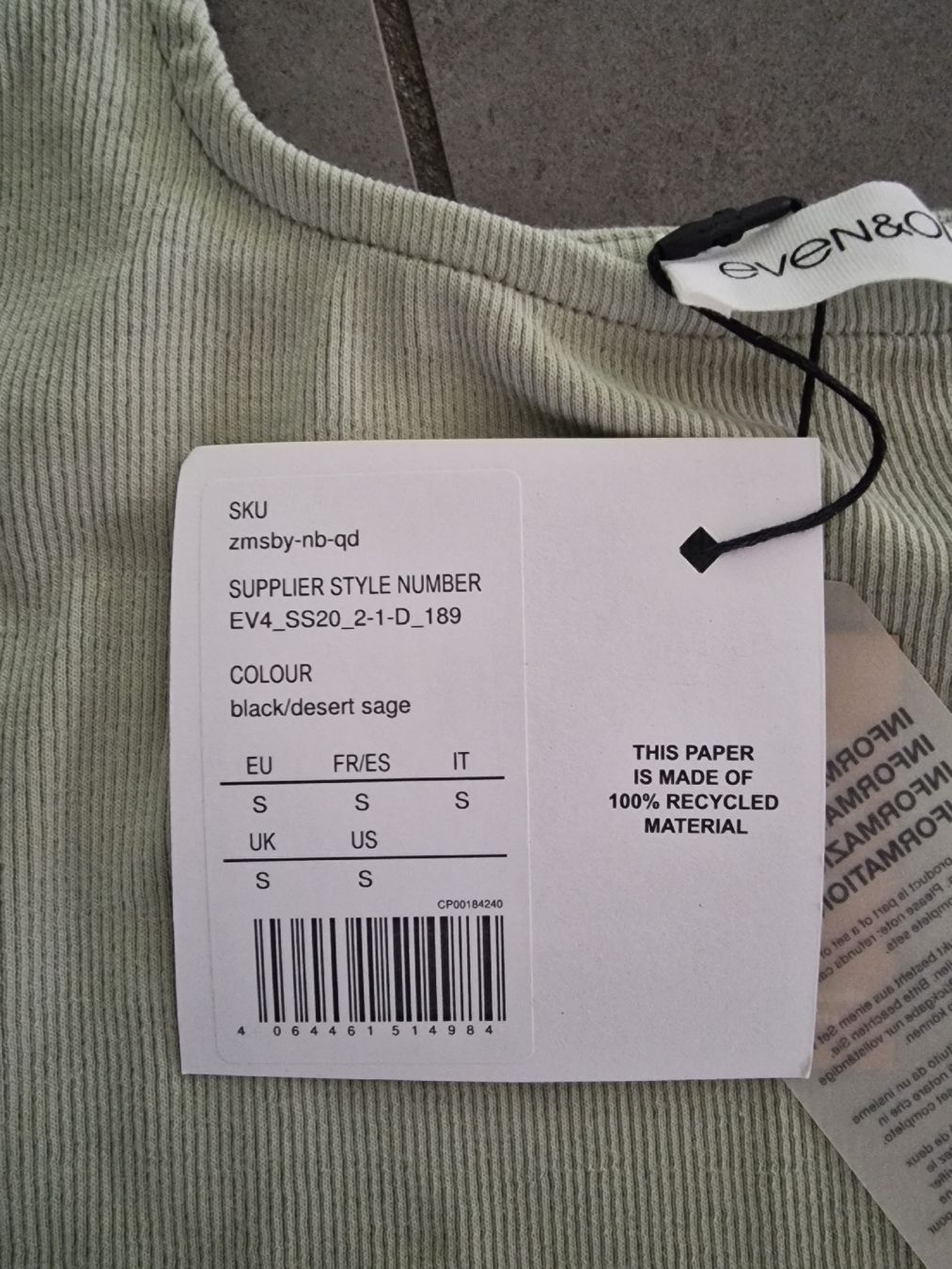 Zalando Top: even&odd Neues Crop Top Sommer Gr. S – Nuovo e nell'imballaggio originale da Pieterlen venduto da barney2012 1