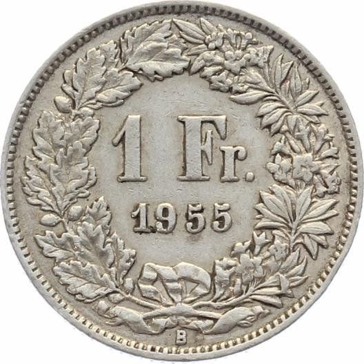 Tutti le monete: 1 Fr 1955 B ----------- Silbermünze – Usato da Knutwil venduto da muenzen-oli