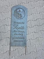 Blech Schild Dekoration Motivation Garten Ständer 110 cm