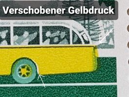 MA523) 314, Abart verschobener Gelbdruck postfrisch