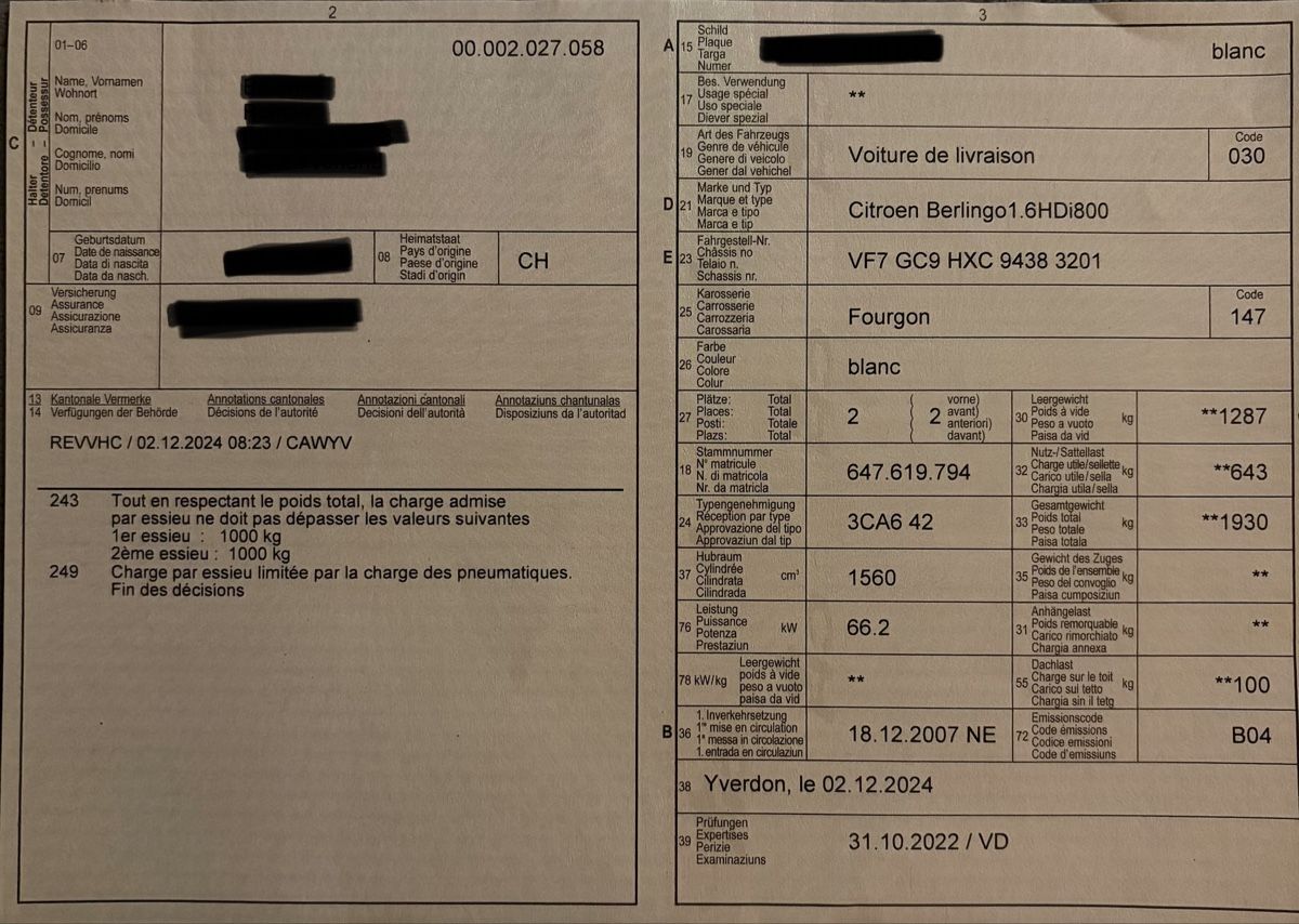 Citroën Veicoli commerciali: Citroën Berlingo – Usato da Belmont-Yverdon venduto da GeraldineL01 8