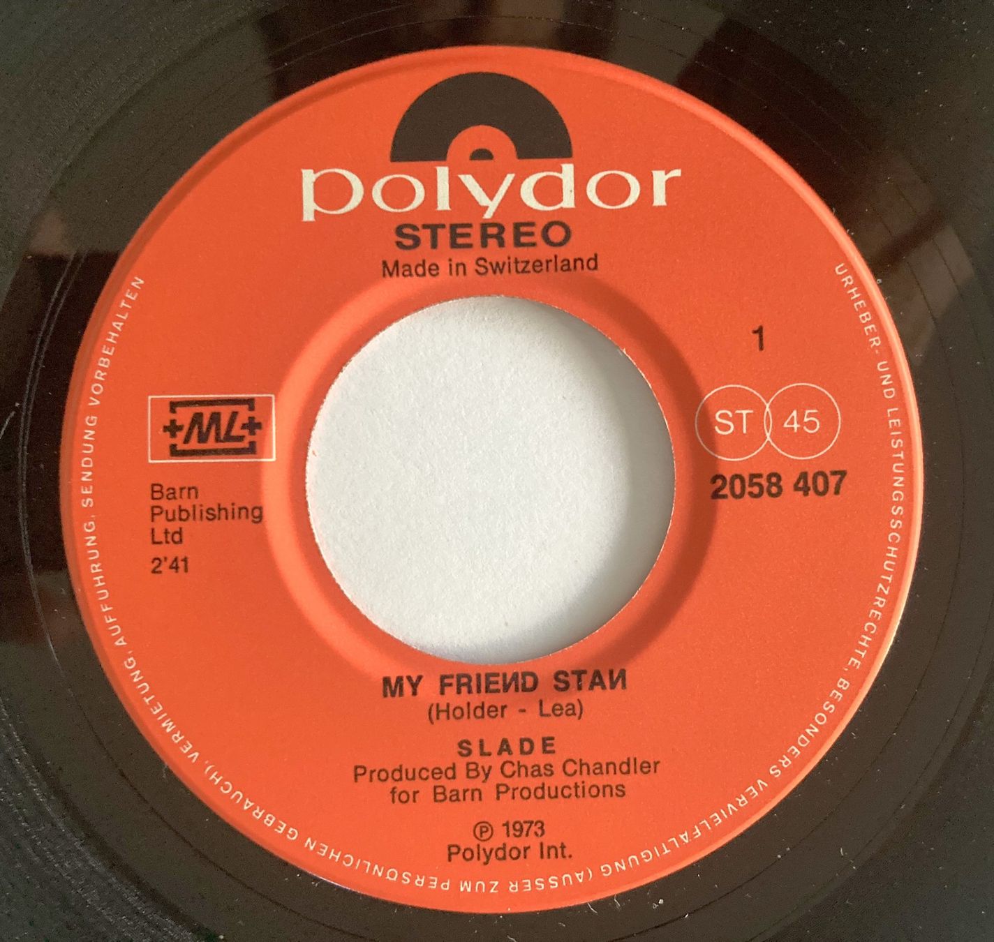 Vinyles: SLADE - MY FRIEND STAN – D'occasion à Bottens par hotter-than-hell 2