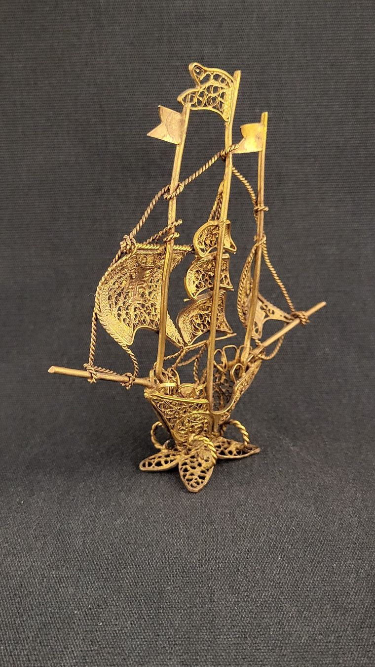 Statuette: Filigranes Segel-Schiff – Usato da Basel venduto da spinne02 4
