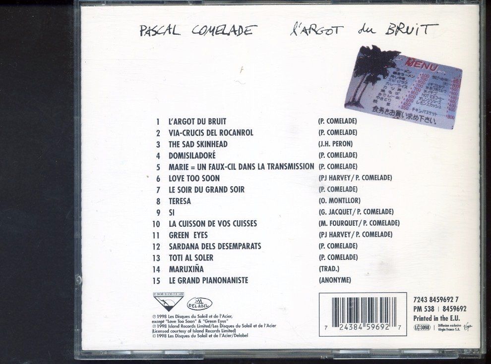 CDs: L'argot du bruit - Pascal Comelade – Gebraucht aus Delémont von MaxPlan 1