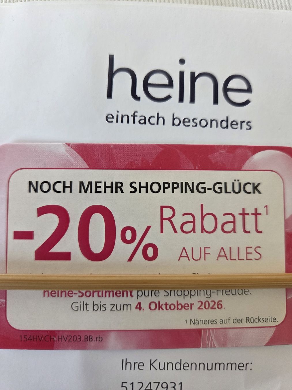 Gutscheine: Heine Gutscheincode – Neu (gemäss Beschreibung) aus Pieterlen von Hofnarr