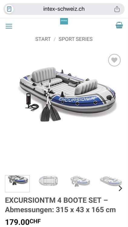 Intex Excursion 4 Schlauchboot Set (Gebraucht) in Belp für CHF 70 – nur ...