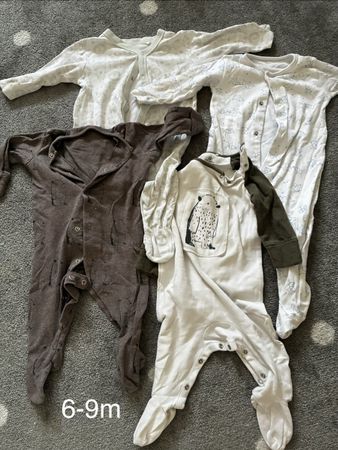 Baby sleepsuits set 4 pack size 6-9m