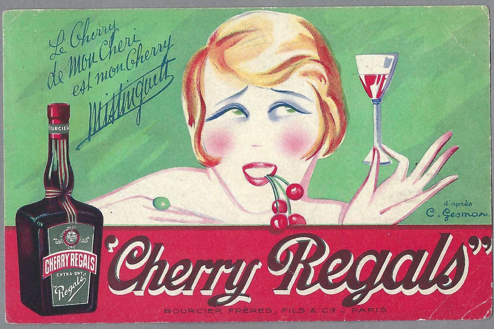 Cartoline postali: GESMAR, CHERRY REGALS, 0 1930 – Usato da Pura venduto da ulisse1957