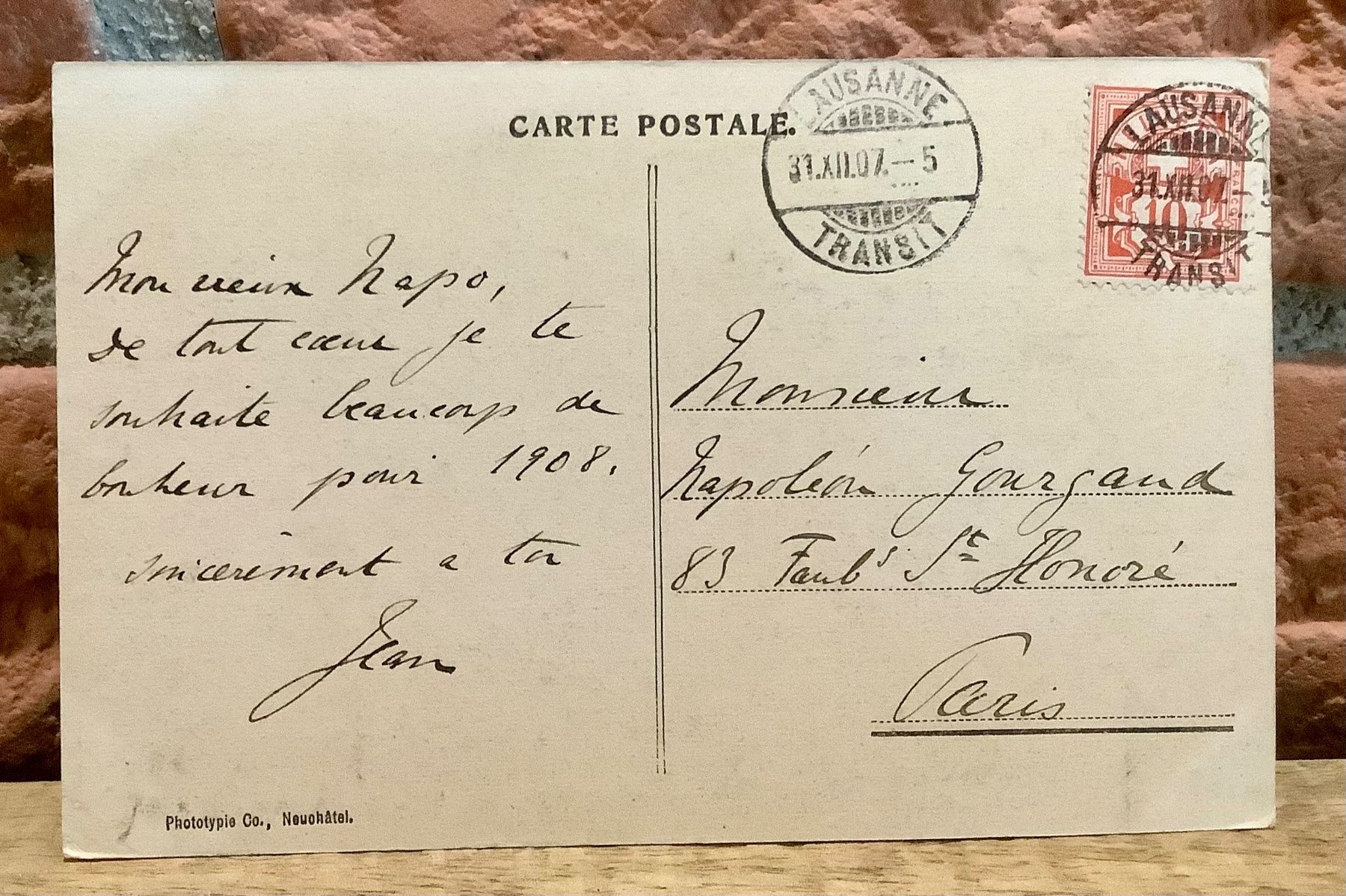 Ansichtskarten: 1907 - Lausanne en hiver – Gebraucht aus Root von ENGLAND-TREASURES 2