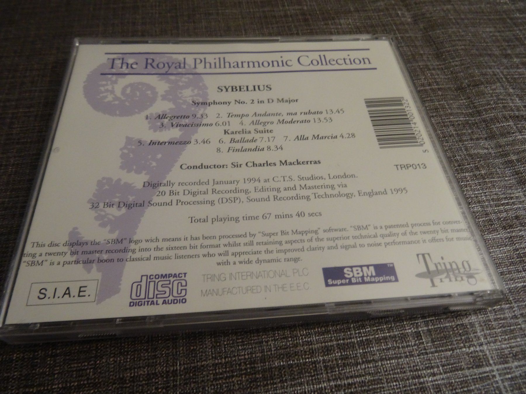 CDs: Sibelius: Royal Philharmonic Collection CD – Gebraucht aus Olten von Disc-Ausverkauf 1