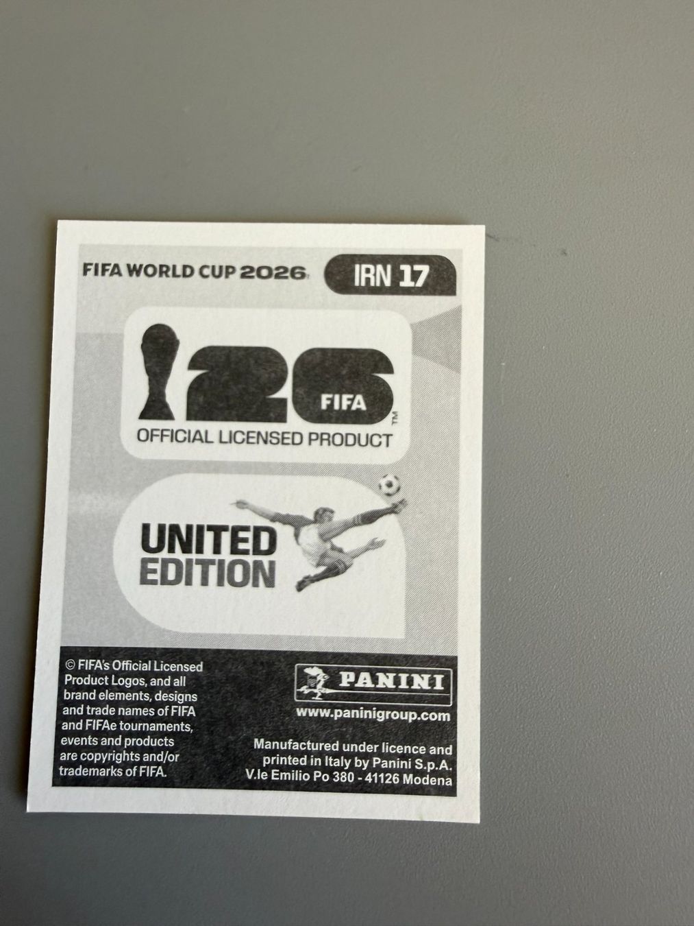 Panini Carte collezionabili: Panini Sardar Azmoun IRN17 – Usato da Liebefeld venduto da Ronaldo-1996 1