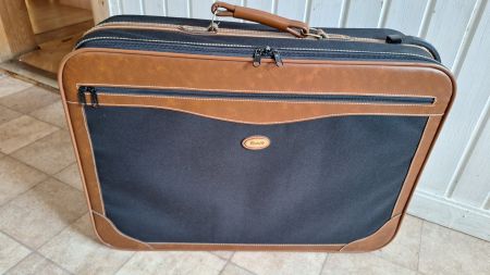 Reise- Koffer , "Rondell" blau /braun ,2 Rollen