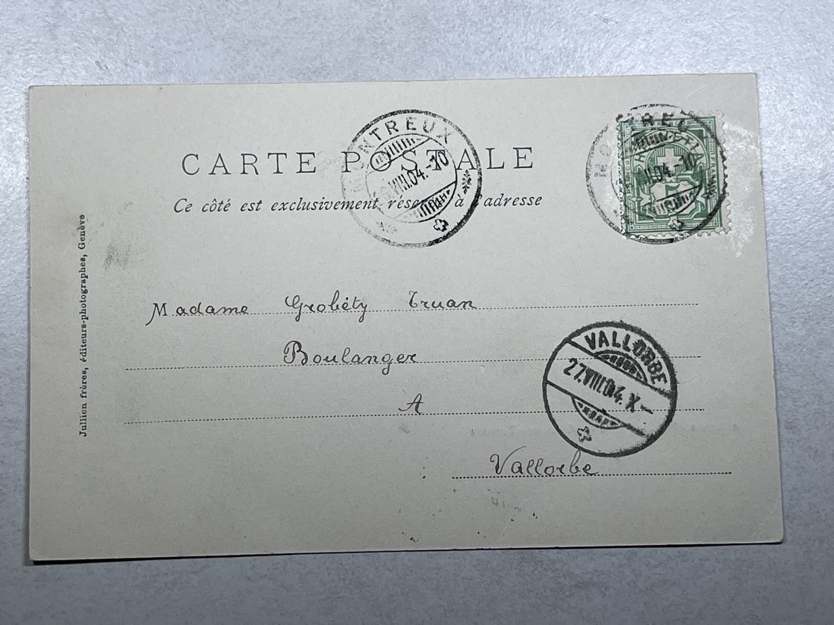 Cartoline postali: Palace-Hotel Caux-sur-Territet 1904 – Usato da Strengelbach venduto da Aschatan5 1