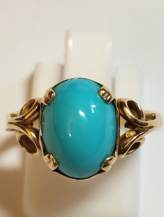 Bague Ancienne Avec Pierre – Taille 54 – Couleur Argentée – Bijou Vintage