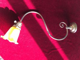 Wandlampe Jugendstil mit Pate de verre Glasschirm,57cm