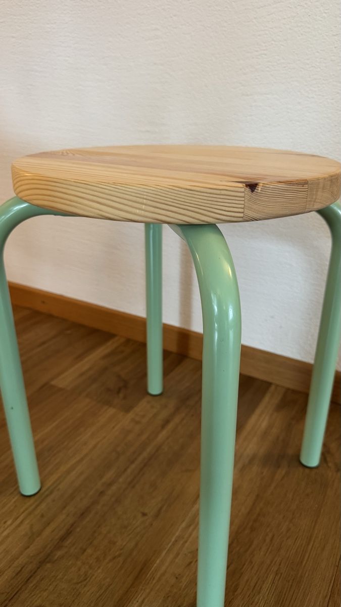 Ikea Sgabelli: DOMSTEN Hocker IKEA mit Holz-mintgrün.  – Nuovo (secondo la descrizione) da Bubikon venduto da hachia888 1