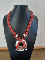 Superbe Collier Corail +Pendentif Perle & Coquillage - Neuf
