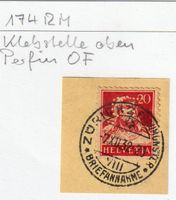 Perfin 174 RM, OF Briefausschnitt Automatenmarke mit Klebste