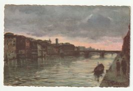 Ansichtskarte Firenze Lung' Arno Ponte Trinita Ungelaufen