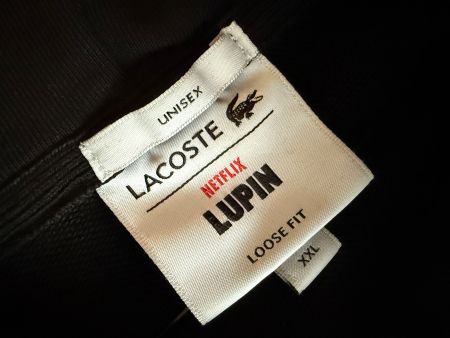 Lacoste x Netflix Lupin Hoodie, Schwarz, Gr. XXL