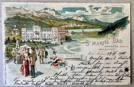 AK 1900 Hotel Victoria St.Moritz-Bad GR.