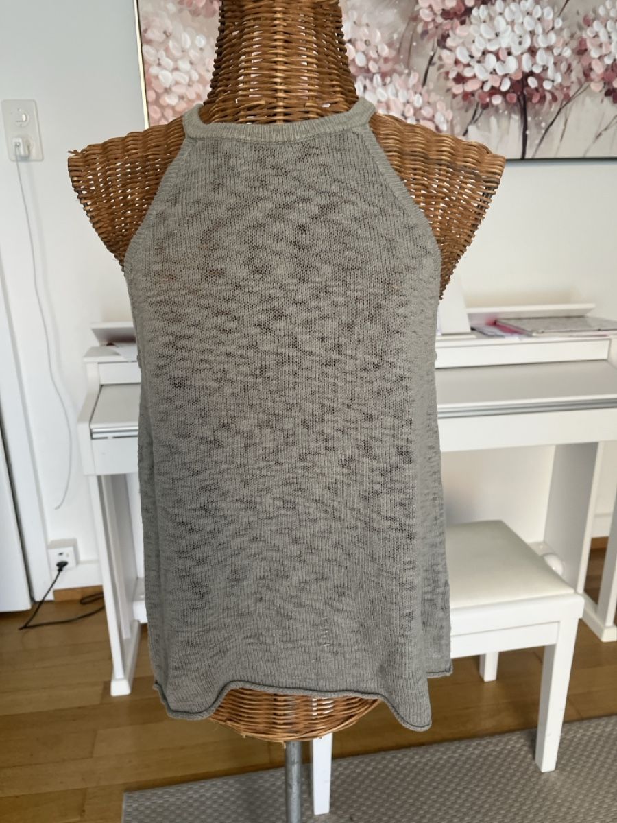H&M Top: Stricktop H&M, Khaki, Baumwolle, S – Usato da Solothurn venduto da Bobesch08