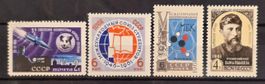 UdSSR 1961 Raumfahrt Hund Swjosdotchka 4V MNH** POSTFRISCH L