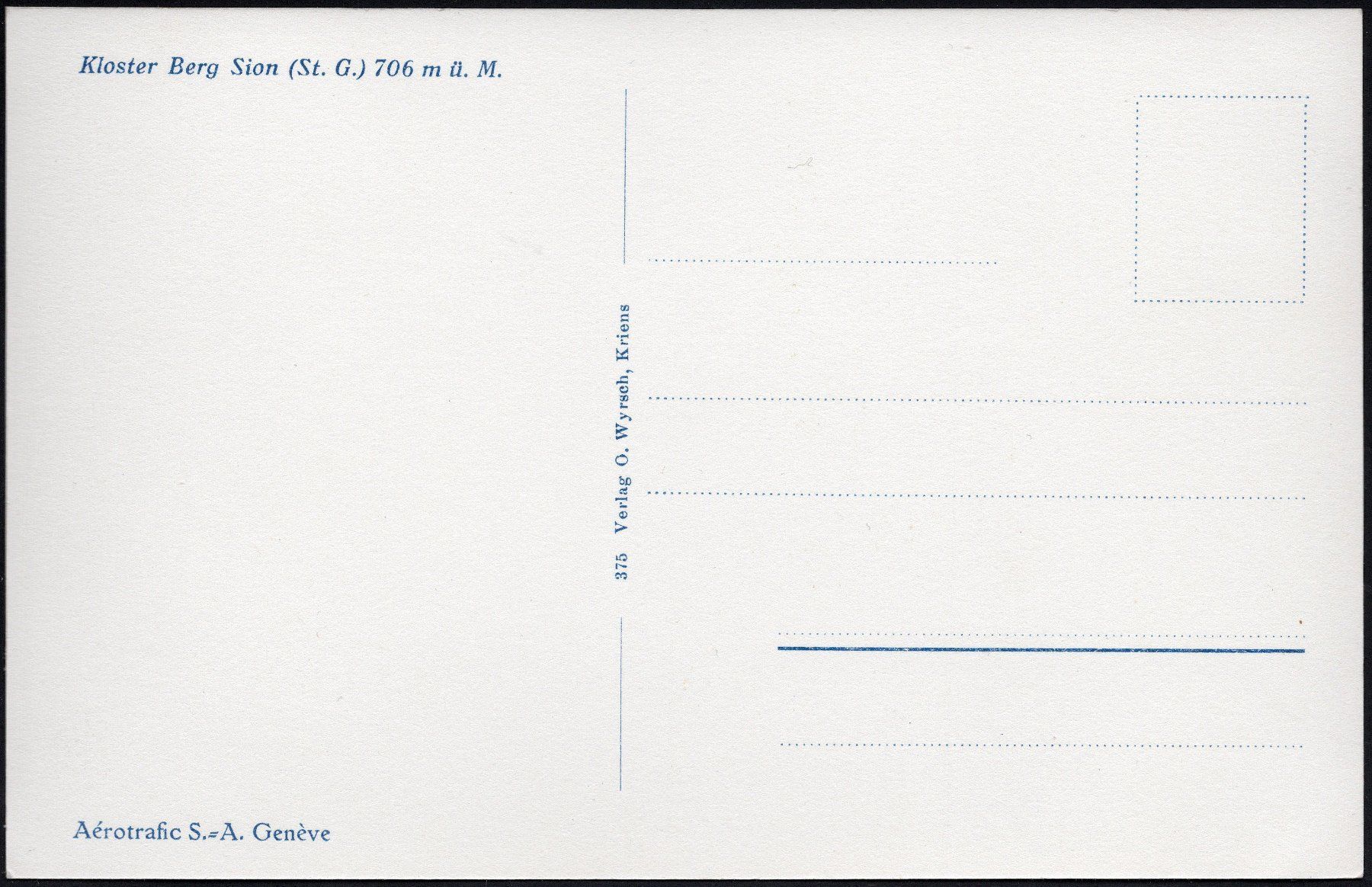Cartoline postali: Alte AK Kloster Berg Sion, Gommiswald – Nuovo (secondo la descrizione) da Wittenwil venduto da Khunruedi 1