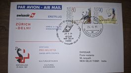 Swissair Zürich - Delhi 25.06.1991