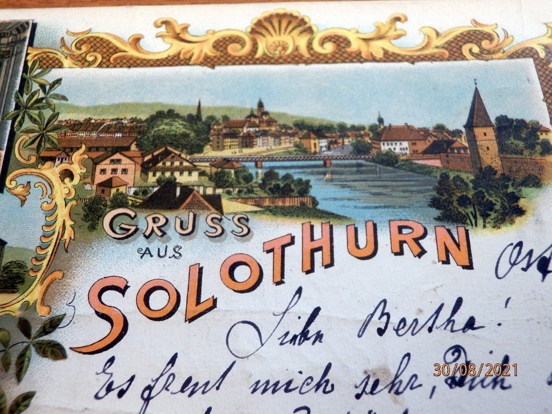 Cartoline postali: Litho. Gruss aus Solothurn, Osten 1998 – Usato da Ueberstorf venduto da dinbau 1
