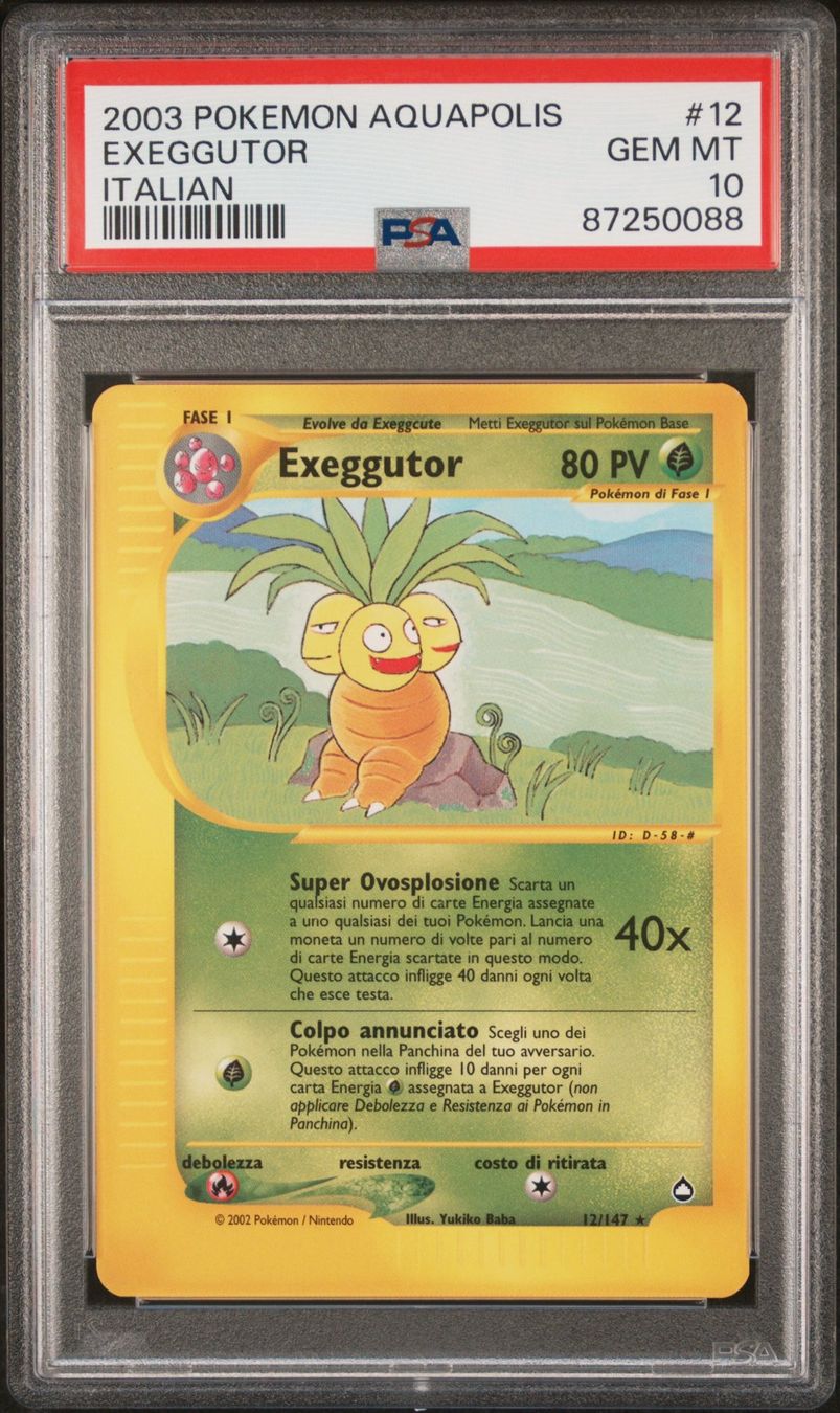 PSA 10 Exeggutor Aquapolis #12/147 Pokémon Italian (Neu (gemäss ...