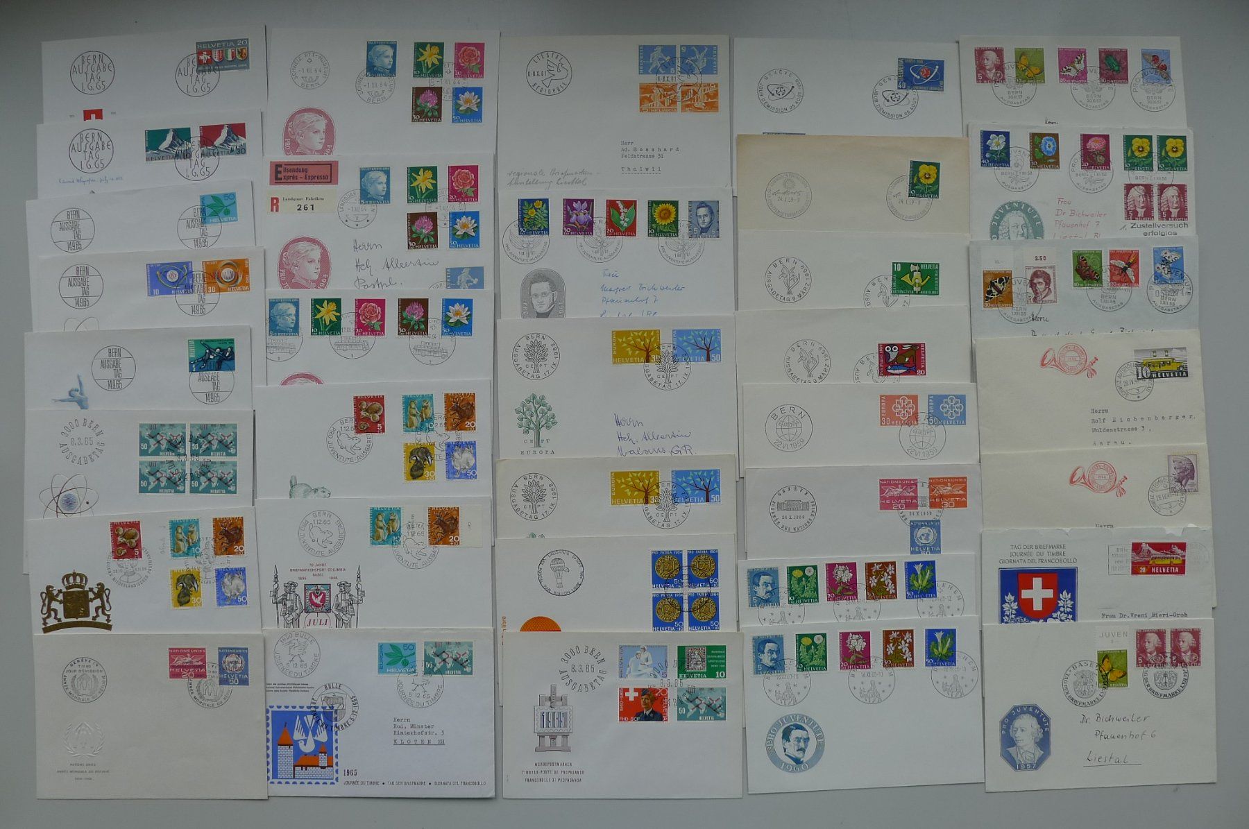 Alle Briefmarken: 1955-2015, Riesiger Sammlernachlass mit 2500 FDC & Briefen – Gebraucht aus Sursee von Luzernerraute 1