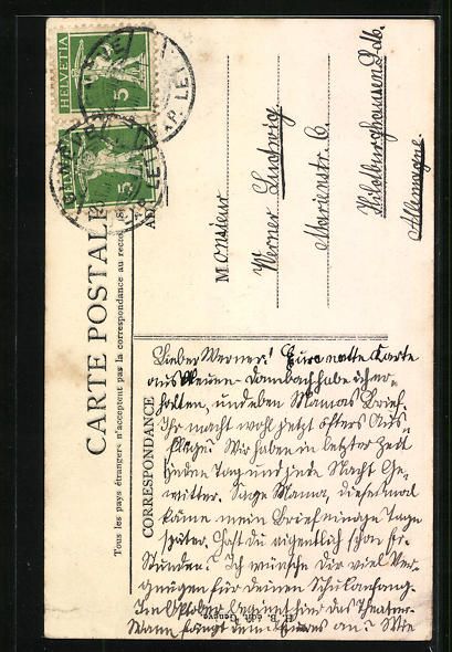 Cartoline postali: AK Genève, Temple des Eaux-Vives – Usato da Berlin venduto da bartko-reher 1