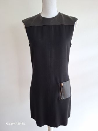 Robe noire Longchamp cuir T36 - look chic assuré!