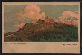 Litho Rigi Kulm, Panorama mit Hotel bei 