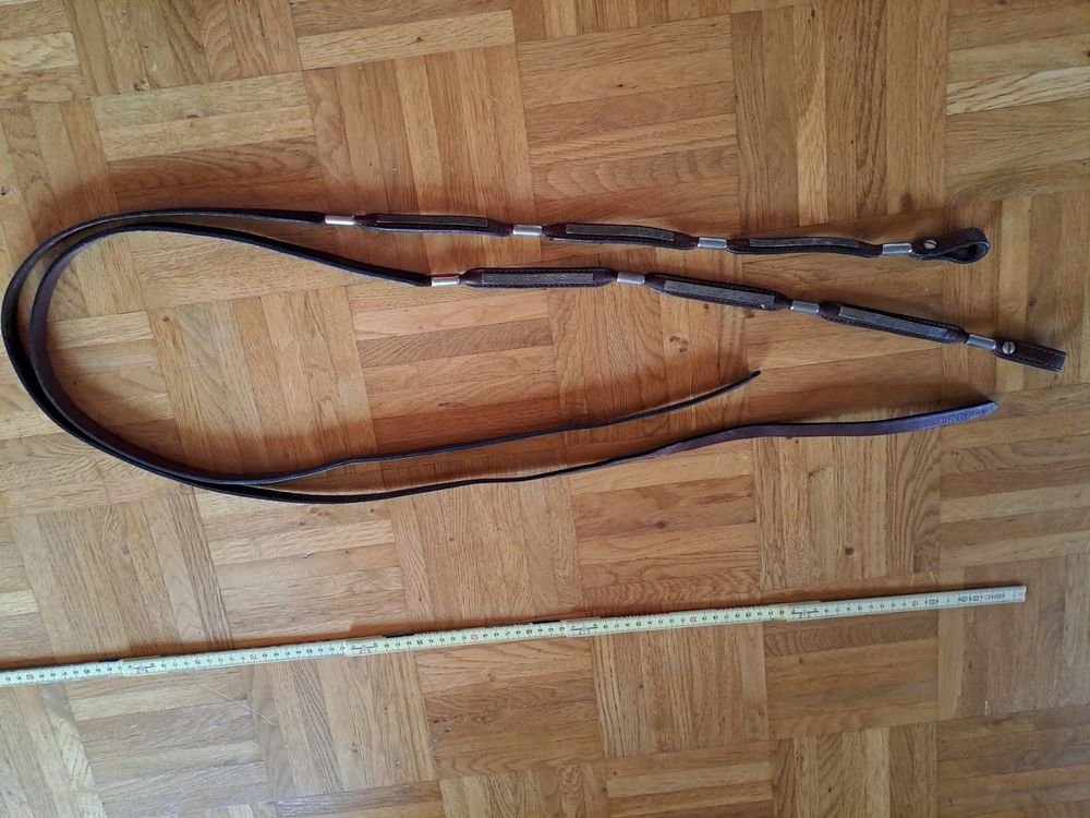 Offene Westernzügel rotbraun 1,8m