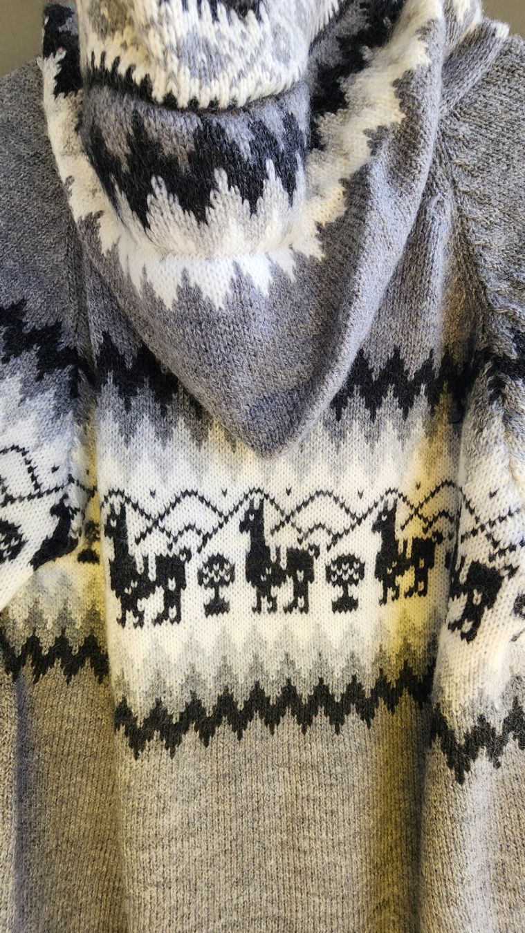 Pullover & Sweatshirts: wunderschöner Alpaka Pullover Gr.L, Farbe Grau, Weiss NEU! – Neu (gemäss Beschreibung) aus Lima- Peru von Alpaka-Haus 2